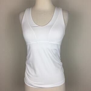 Athleta White Tank with Built in Bra 32B